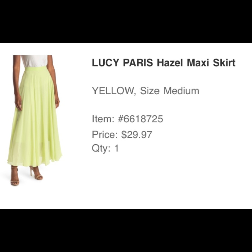 Lucy Paris Pleated Maxi Skirt
